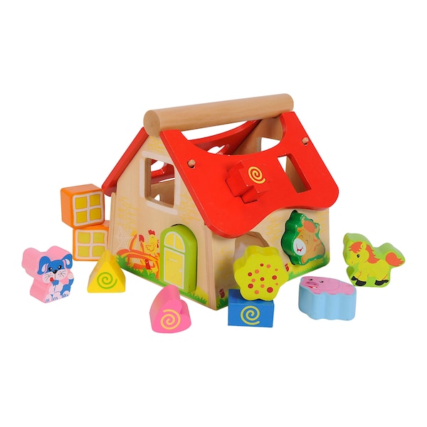 babywalz Eichhorn12-tlg. Holzsortierspiel Haus VIP-Rabatte