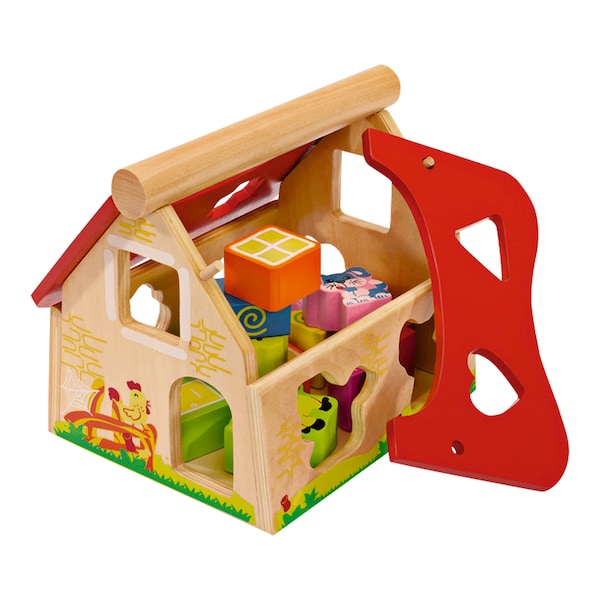 babywalz Eichhorn12-tlg. Holzsortierspiel Haus VIP-Rabatte