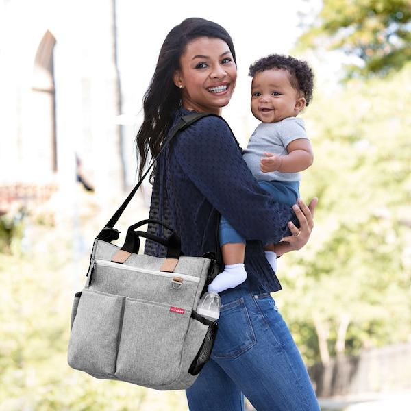 babywalz Skip HopWickeltasche Duo Signature Grey Melange Outlet