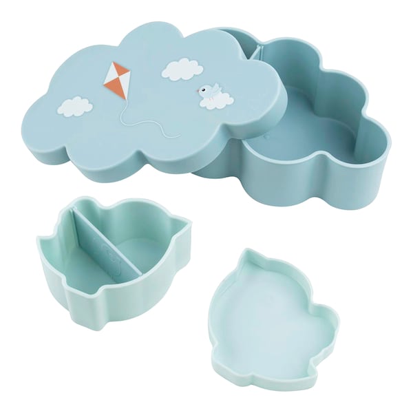 babywalz Done by Deer3tlg. Set Lunch & Snackbox mit Strohhalmflasche Playground blau Versandkostenfrei