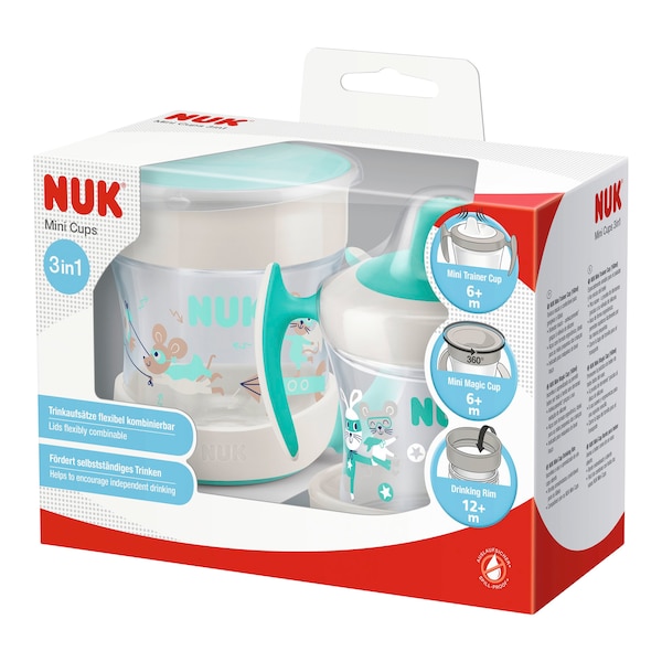 babywalz NUK2er-Set Trinklernbecher Mini Magic Cup und Mini Trainer Cup 160 ml Begrenztes Angebot