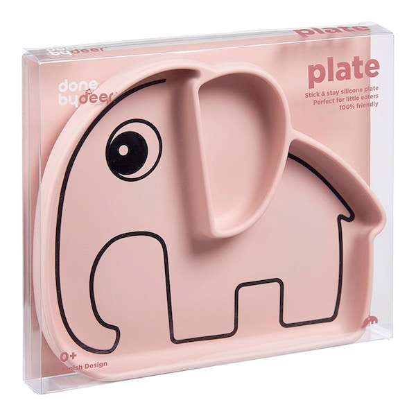 babywalz Done by DeerEsslernteller Silikon Elefant Elphee rosa Neueste Mode