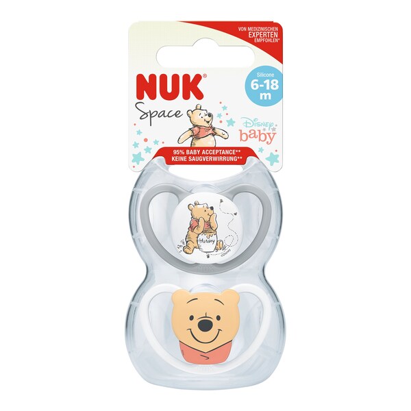 babywalz NUK - DISNEY WINNIE PUUH2er-Pack Schnuller Space 6-18M Zeitlich begrenztes Angebot