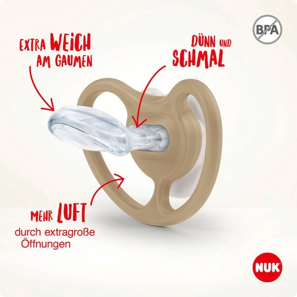 babywalz NUK2er-Pack Schnuller Space Night Silikon 18-36M Löwe / Sterne Große Rabatte