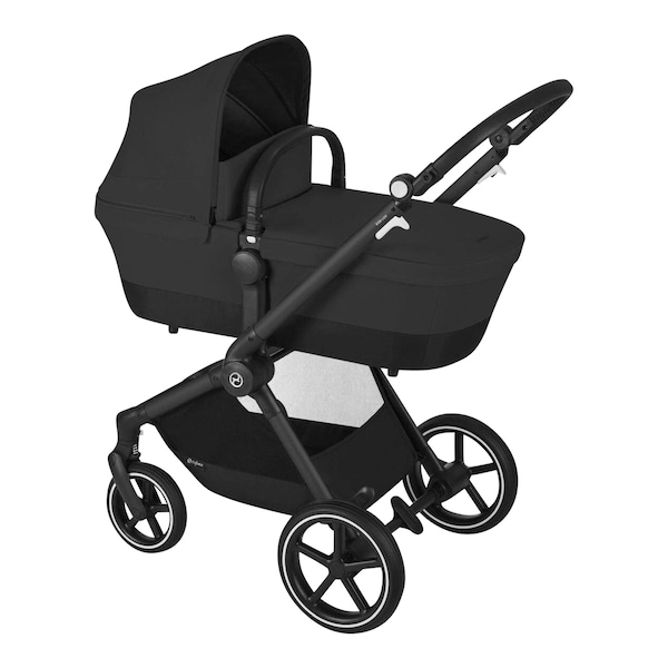babywalz Cybex - GOLDKombikinderwagen Eos Lux Trio-Set inkl. Babyschale Aton B2 i-Size moon black / volcano black Nur für heute