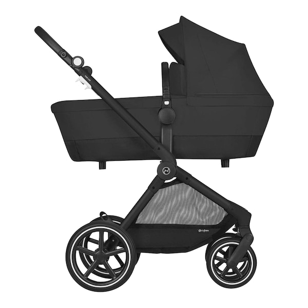 babywalz Cybex - GOLDKombikinderwagen Eos Lux Trio-Set inkl. Babyschale Aton B2 i-Size moon black / volcano black Nur für heute