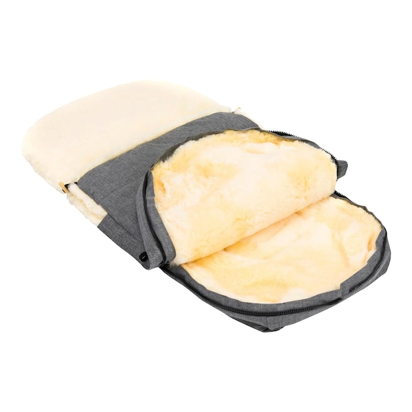 babywalz babycabWinterfußsack Lammfell Lille für Kinderwagen Buggy hellgrau melange Meist gekauft