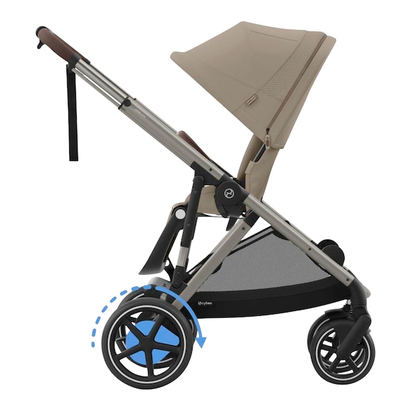 babywalz Cybex - GOLDKinderwagen e-Gazelle Almond beige Tiefpreis