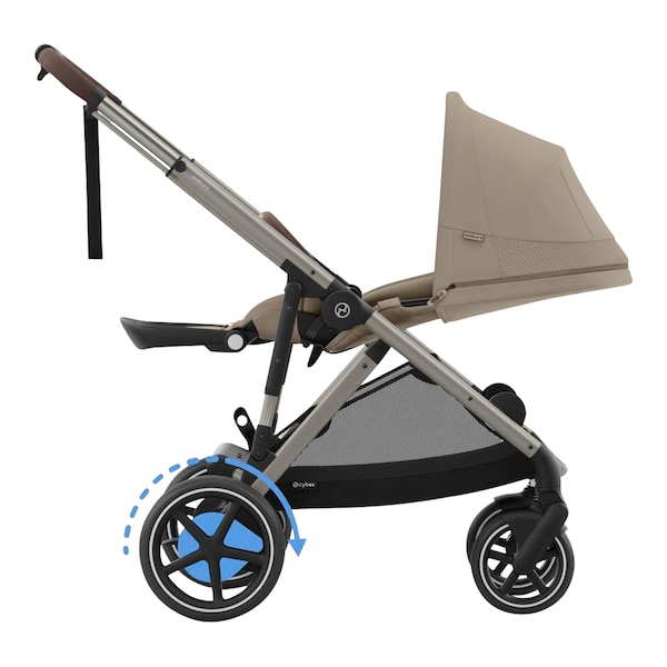 babywalz Cybex - GOLDKinderwagen e-Gazelle Almond beige Tiefpreis