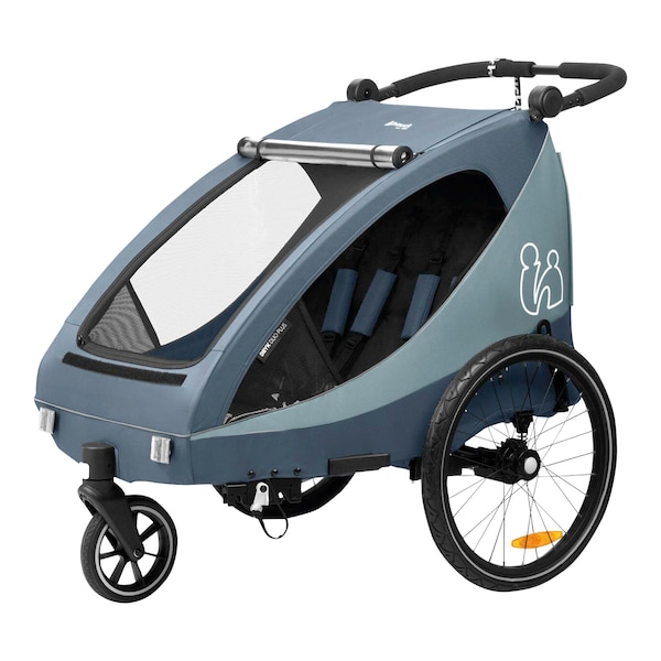 babywalz HauckFahrradanhänger Dryk Duo Plus Dark Blue Bis zu 50% Rabatt