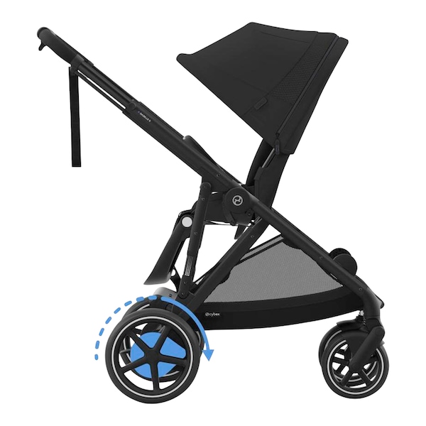 babywalz Cybex - GOLDKinderwagen e-Gazelle moon blck Riesige Rabatte