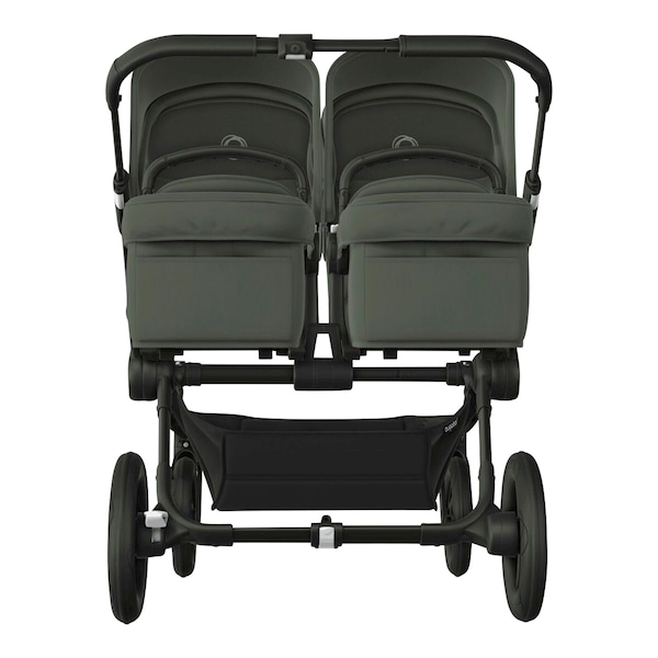 babywalz Bugaboo - DONKEY 5Zwillings- und Geschwisterwagen Bundle Twin black / forest green Valentinstagsangebot