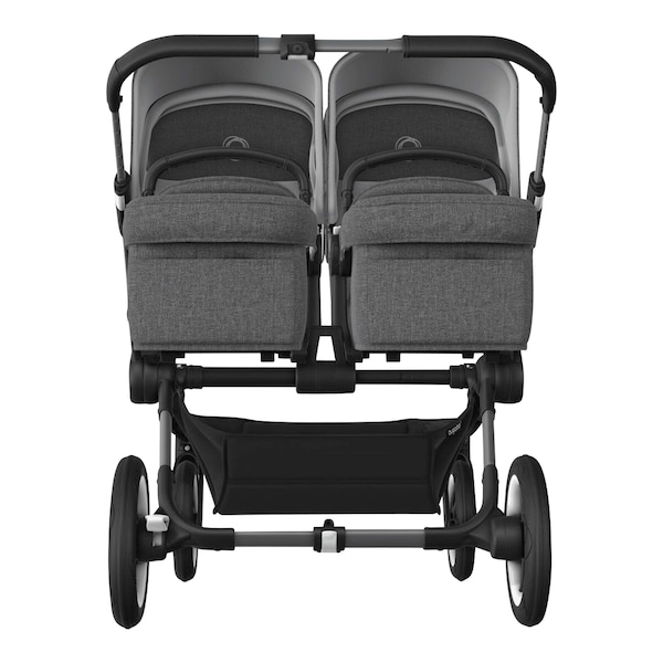 babywalz Bugaboo - DONKEY 5Zwillings- und Geschwisterwagen Bundle Twin graphite / grey melange Heißer Verkauf