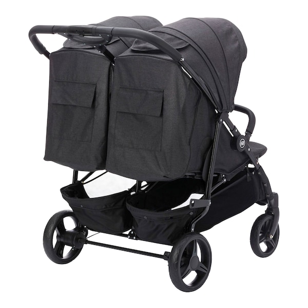 babywalz FillDuo Zwillingswagen schwarz melange Letzte 2 Tage