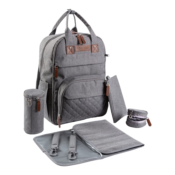 babywalz 2heartsWickelrucksack Functional grau Versandkostenfrei
