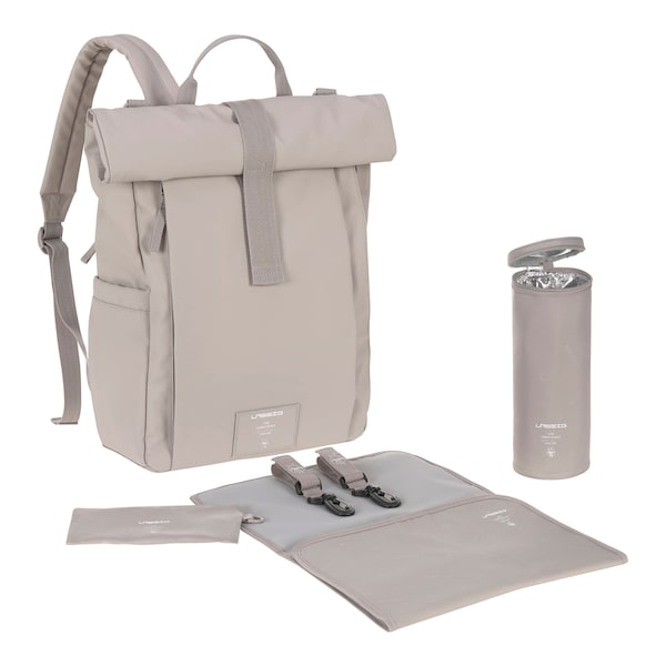 babywalz LässigWickelrucksack Rolltop Up taupe Blitzangebot