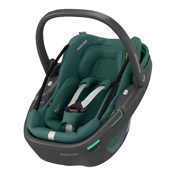 babywalz Maxi-CosiBabyschale Coral 360 i-Size Bundle inkl. Isofix-Basis FamilyFix 360 essential green Riesige Rabatte