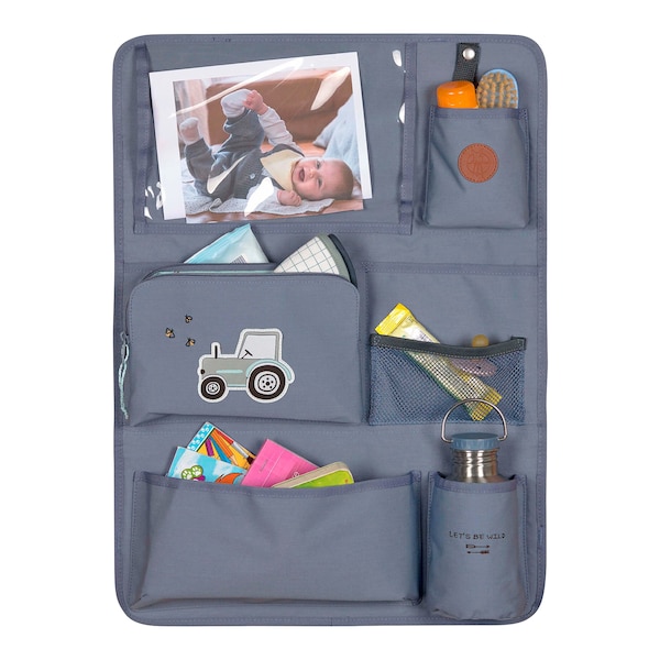 babywalz LässigRückenlehnen- Spielzeugtasche Car Wrap-to-Go Adventure blau Traktor Black Friday Preise