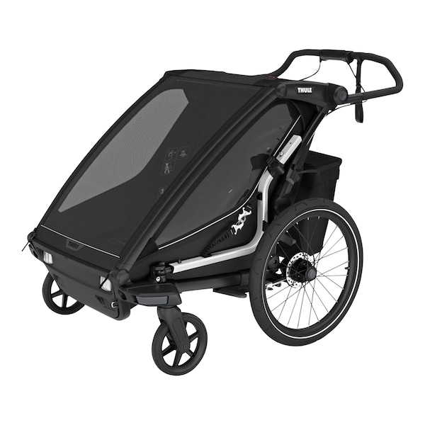 babywalz ThuleFahrradanhänger Chariot Sport 2 Double (2024) black Blitzangebot