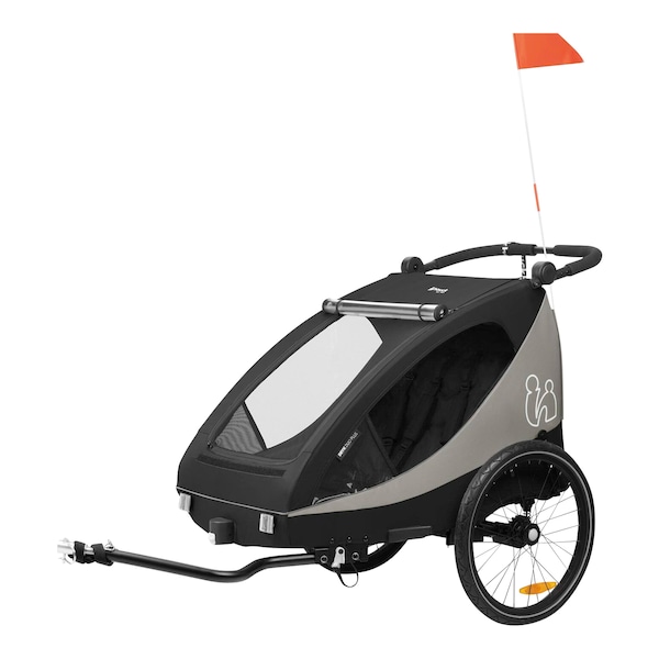 babywalz HauckFahrradanhänger Dryk Duo Plus Black Nur für heute