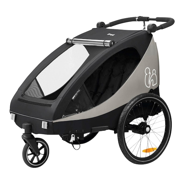 babywalz HauckFahrradanhänger Dryk Duo Plus Black Nur für heute