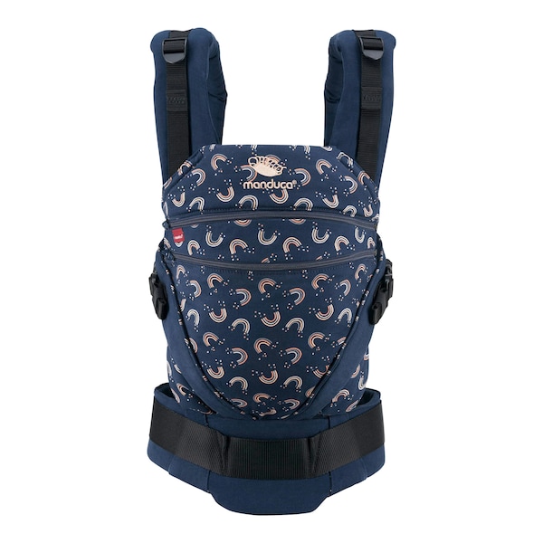 babywalz manduca® - XTBabytrage 3 Tragepositionen Limited Edition navy / print Fabrik Onlineshop