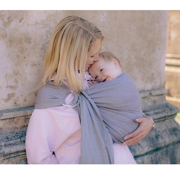 babywalz AMAZONASRing Sling Tragetuch grey Begrenzte Freigabe