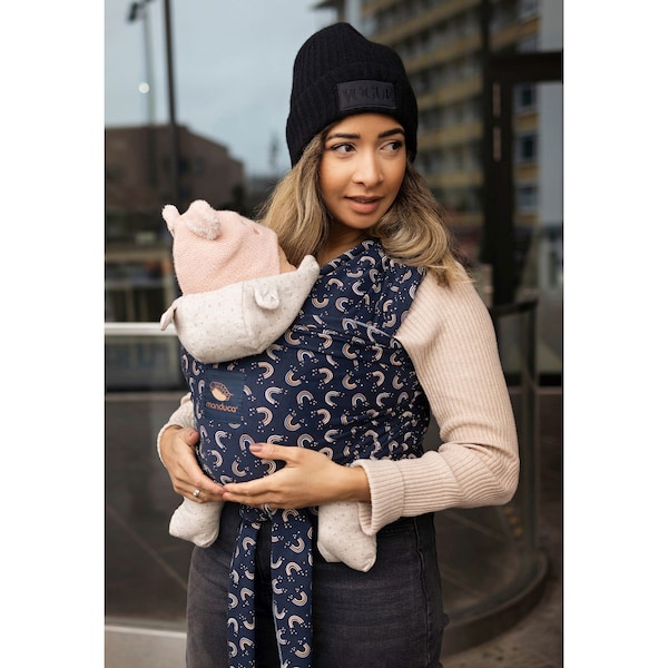 babywalz manduca® - SLINGBabytragetuch 510cm Limited Edition navy / print Neueste Stile
