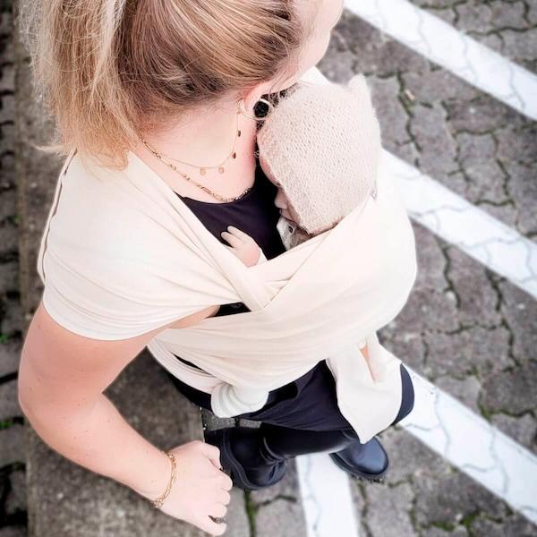 babywalz HOPPEDIZ®Babytragetuch Elastisches Tragetuch creme Bis zu 55% Rabatt