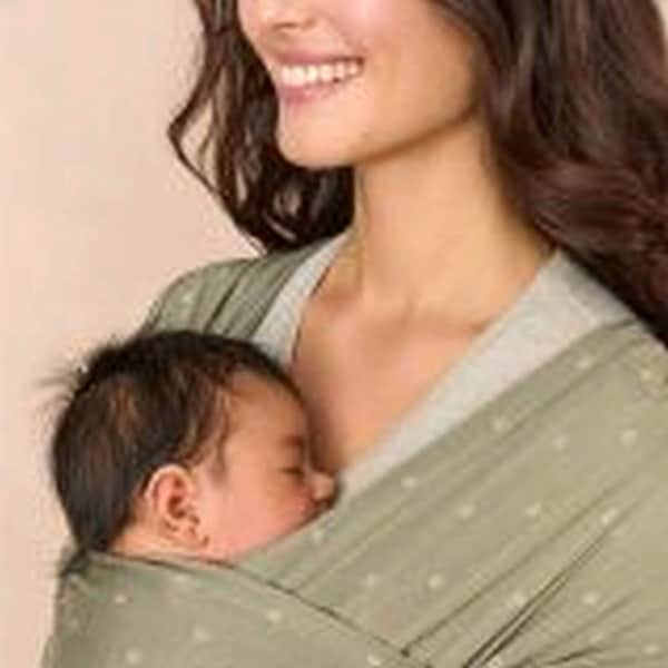 babywalz Ergobaby® - AURA WRAPTragetuch Strick olive diamonds Clearance-Verkauf