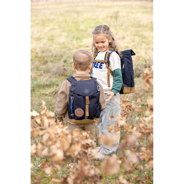 babywalz LässigKindergartenrucksack Outdoor Mini Backpack Little Gang dunkelblau Begrenztes Angebot