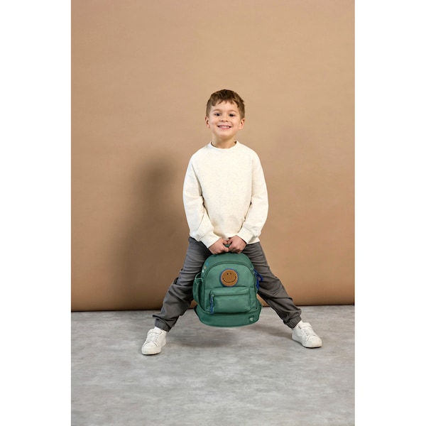 babywalz LässigKindergartenrucksack Mini Backpack Little Gang dunkelgrün Preisnachlass