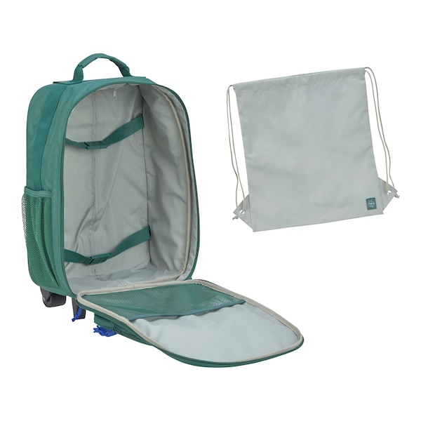 babywalz LässigKindertrolley Little Gang dunkelgrün Osterangebot