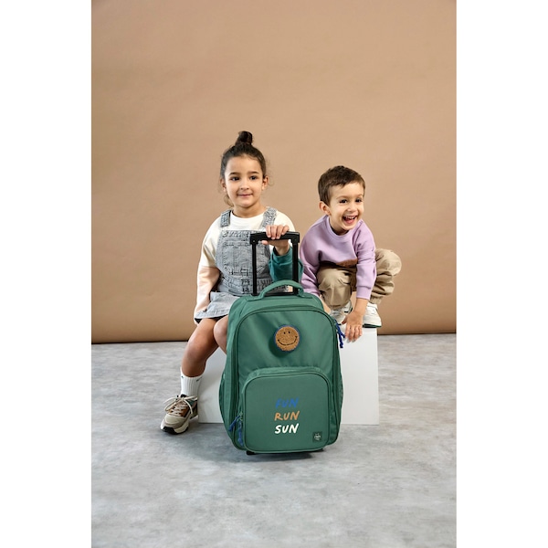 babywalz LässigKindertrolley Little Gang dunkelgrün Osterangebot
