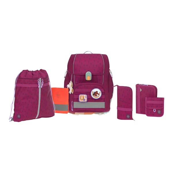 babywalz LässigSchulranzen-Set Boxy Unique 7-tlg. Speckles berry Lagerräumung