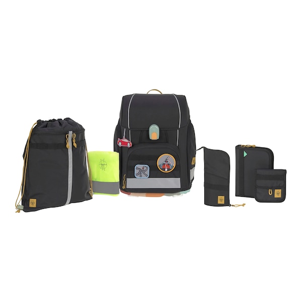 babywalz LässigSchulranzen-Set Boxy Unique 7-tlg. black Top Angebot