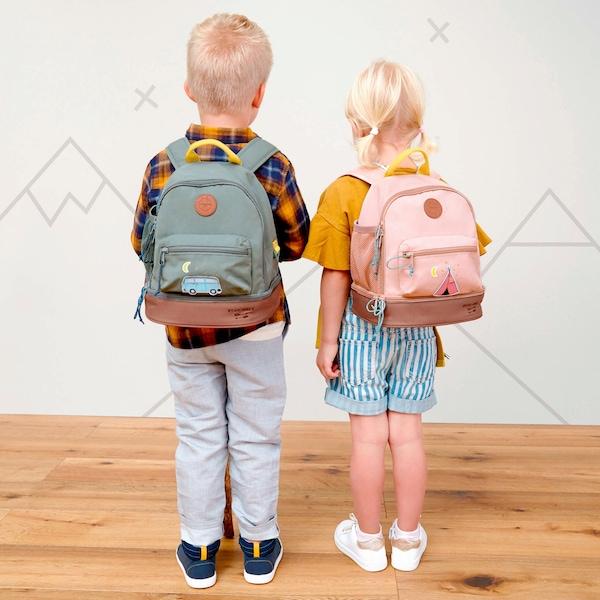 babywalz LässigKindergartenrucksack Mini Backpack Adventure Bus blau Neueste Mode