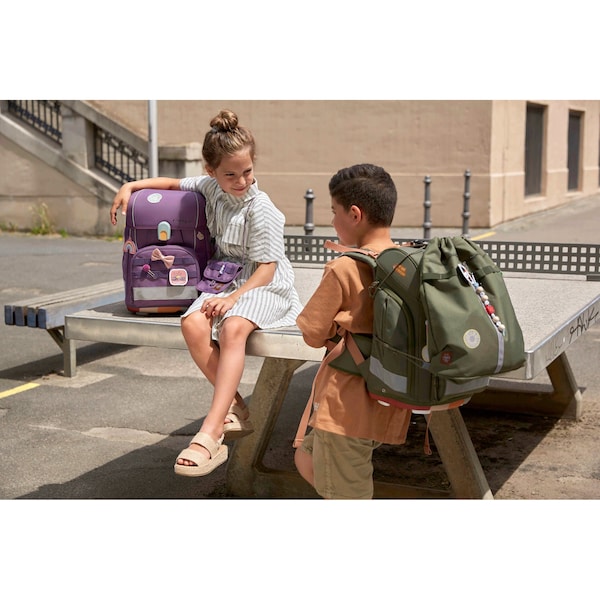 babywalz LässigSchulranzen-Set Boxy Unique 7-tlg. olive Online Outlet