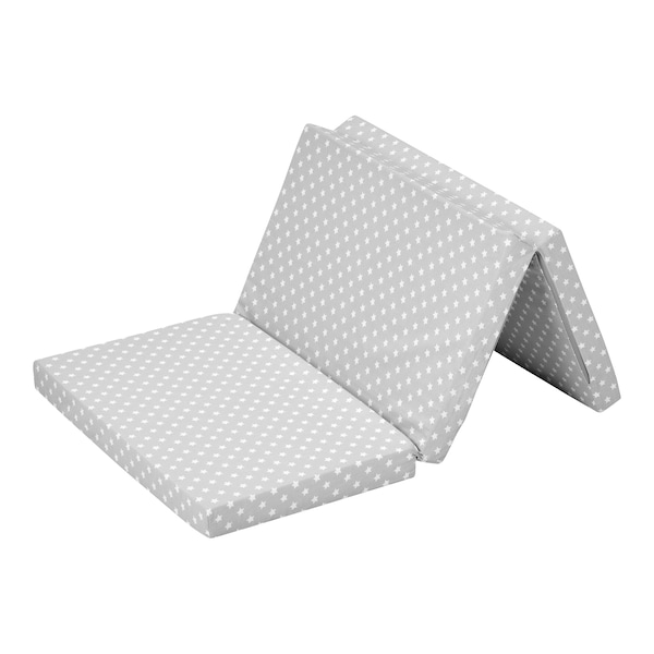 babywalz AlviMatratze für Reisebett 60x120 cm grau / kleiner Stern Letzter Tag