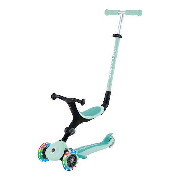 babywalz GlobberScooter 3in1 Go-Up active mit Leuchtrollen mint Günstiger Verkauf