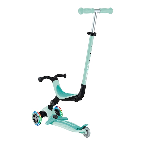 babywalz GlobberScooter 3in1 Go-Up active mit Leuchtrollen mint Günstiger Verkauf