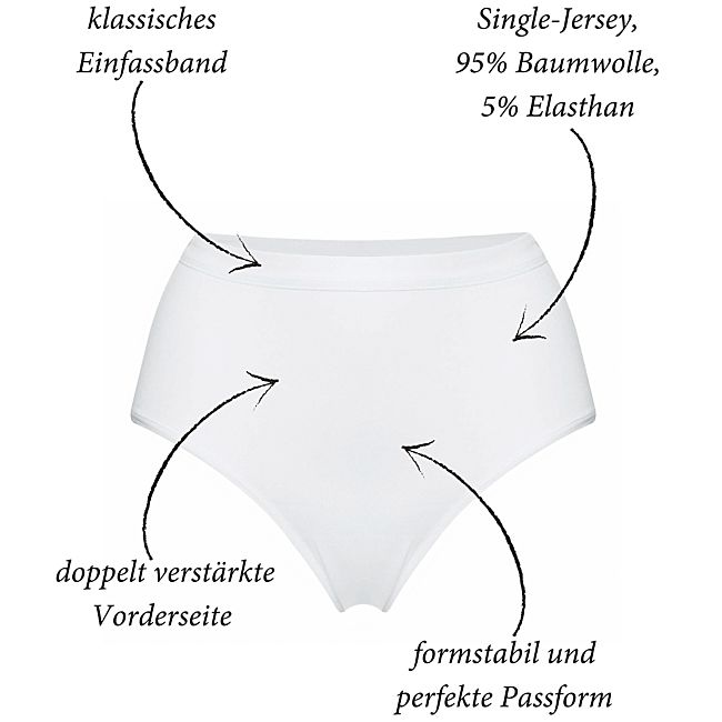 babybutt Con-ta Single-Jersey Damen-Formslip im 2er-Pack Lagerräumung