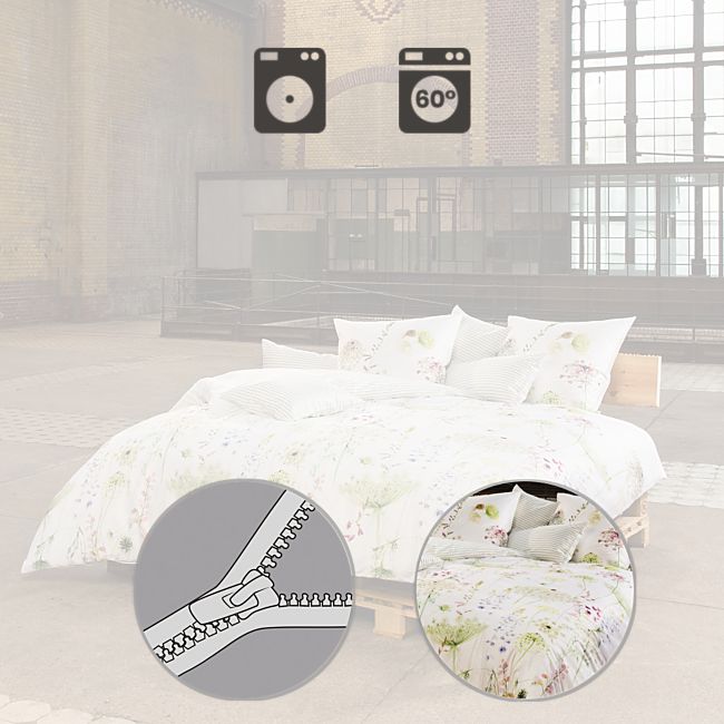 babybutt Estella Mako-Satin Wendebettwäsche "Meadow" Neuheiten