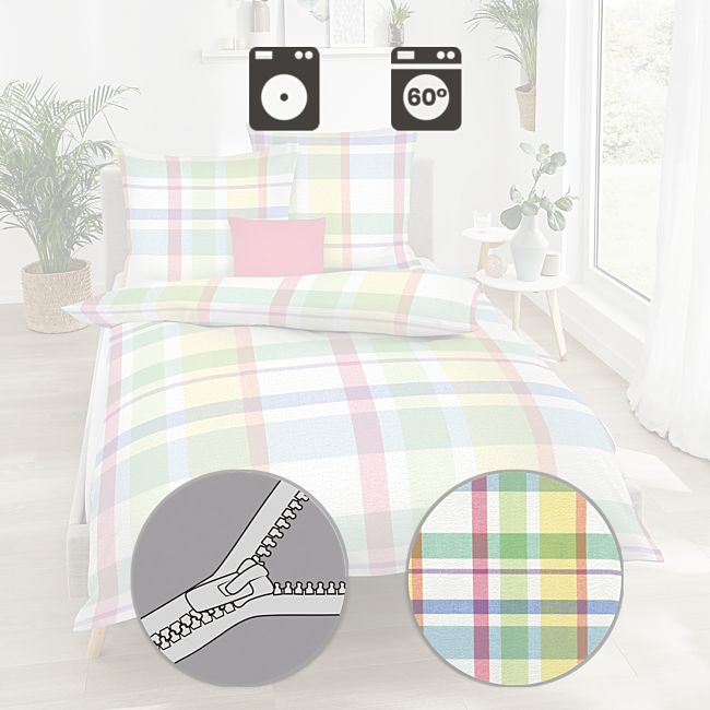 babybutt Kaeppel Seersucker Bettwäsche "Madras Karo" Black Friday Preise