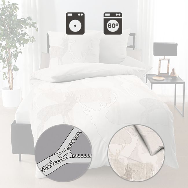 babybutt Kaeppel Feinbiber Bettwäsche "Hirsche" Sonderangebot