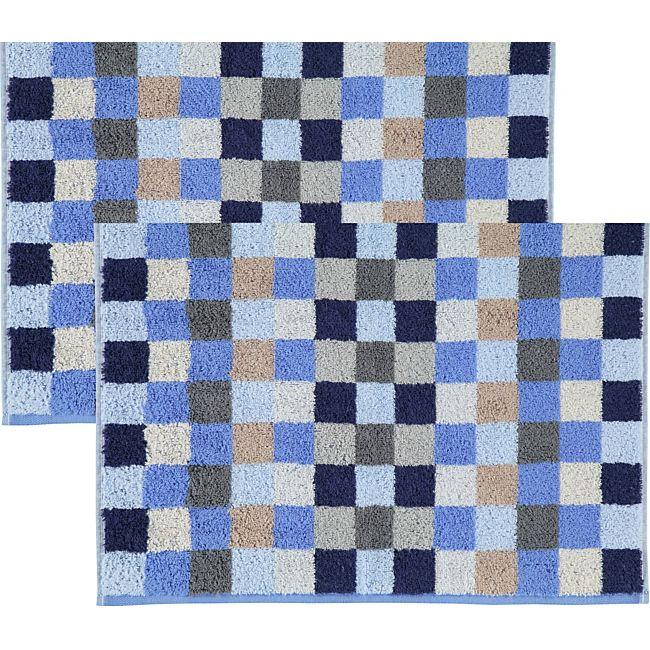 babybutt Cawö Walk-Frottier Jacquard Gästetuch "Unique Karo" im 2er-Pack Preisnachlass