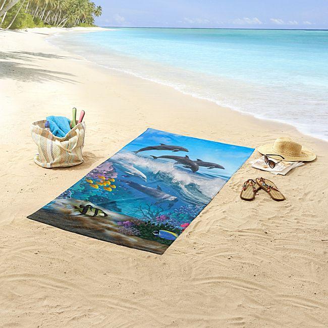 babybutt Good Morning Polyvelours Strandtuch "Delfin" VIP-Rabatte