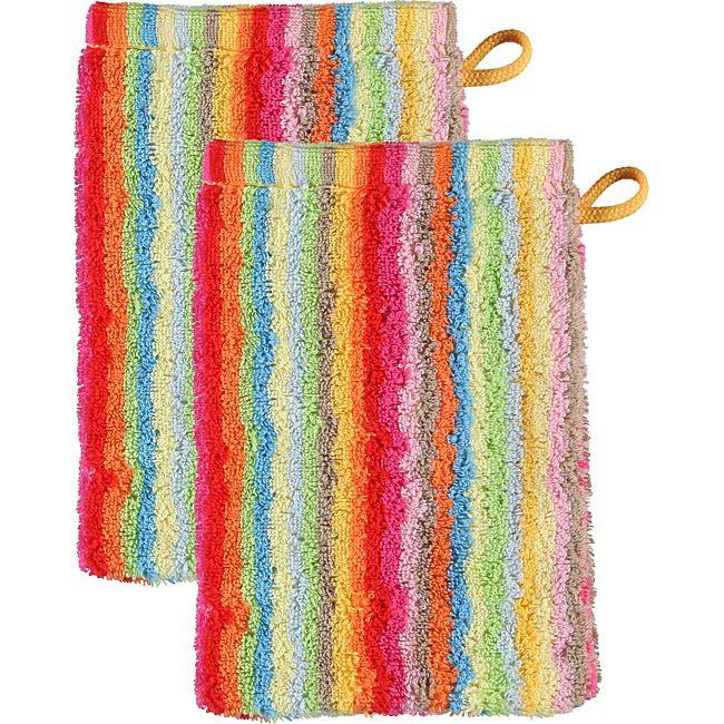babybutt Cawö Walk-Frottier Waschhandschuh "Lifestyle Streifen" im 2er-Pack