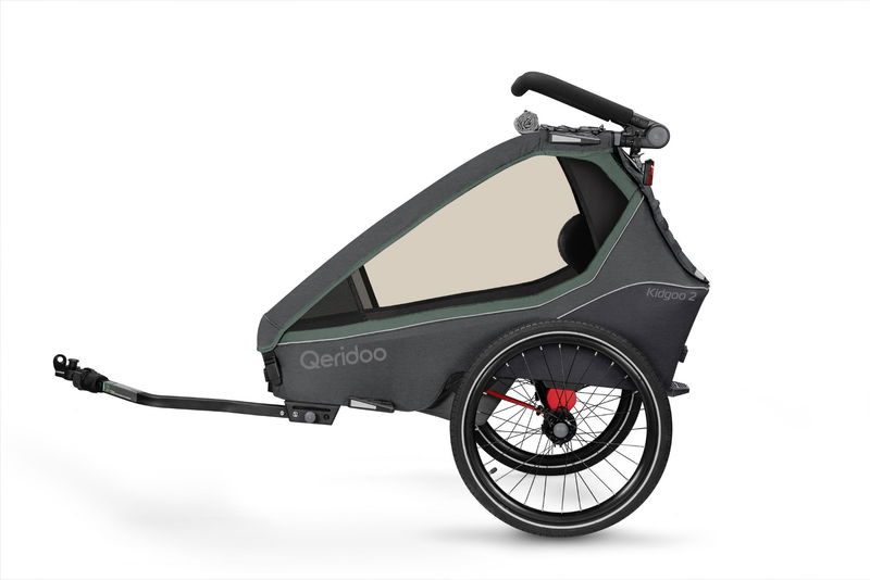 ﻿babyonlineshop Qeridoo Kidgoo 2 Fahrradanhänger Ivy Green mit Joggerfunktion 2023 Zeitbegrenzte Promotion