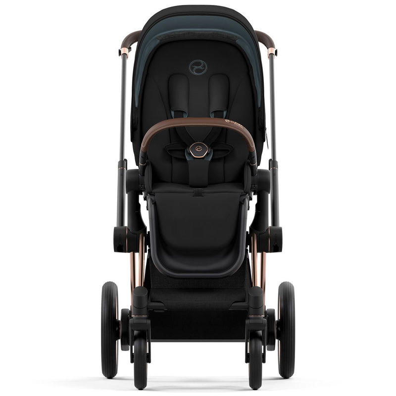 babyonlineshop CYBEX e-PRIAM Kinderwagen Sepia Black Bundle New Generation inkl. 8 Zubehörartikel Clearance-Verkauf